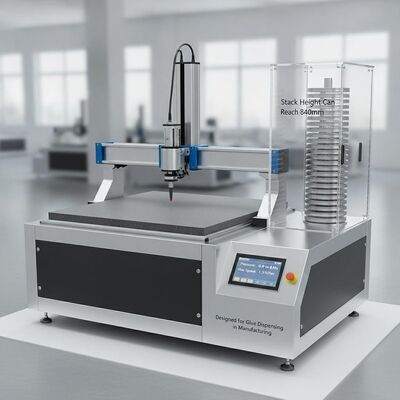XY склеиватель с регулируемым объемом клея 5L-20L, давлением 0,6-0,8Pa и максимальной скоростью 1,5 М/сек для производства