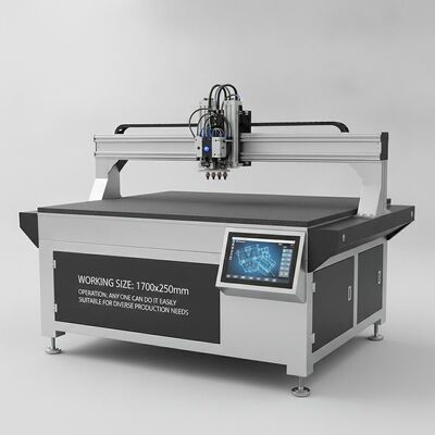 XY Glue Plotter CNC Gluer с рабочим размером 1700x2500 мм поддерживает до четырех операторов и горячеплавкий холодный клей в одной операции